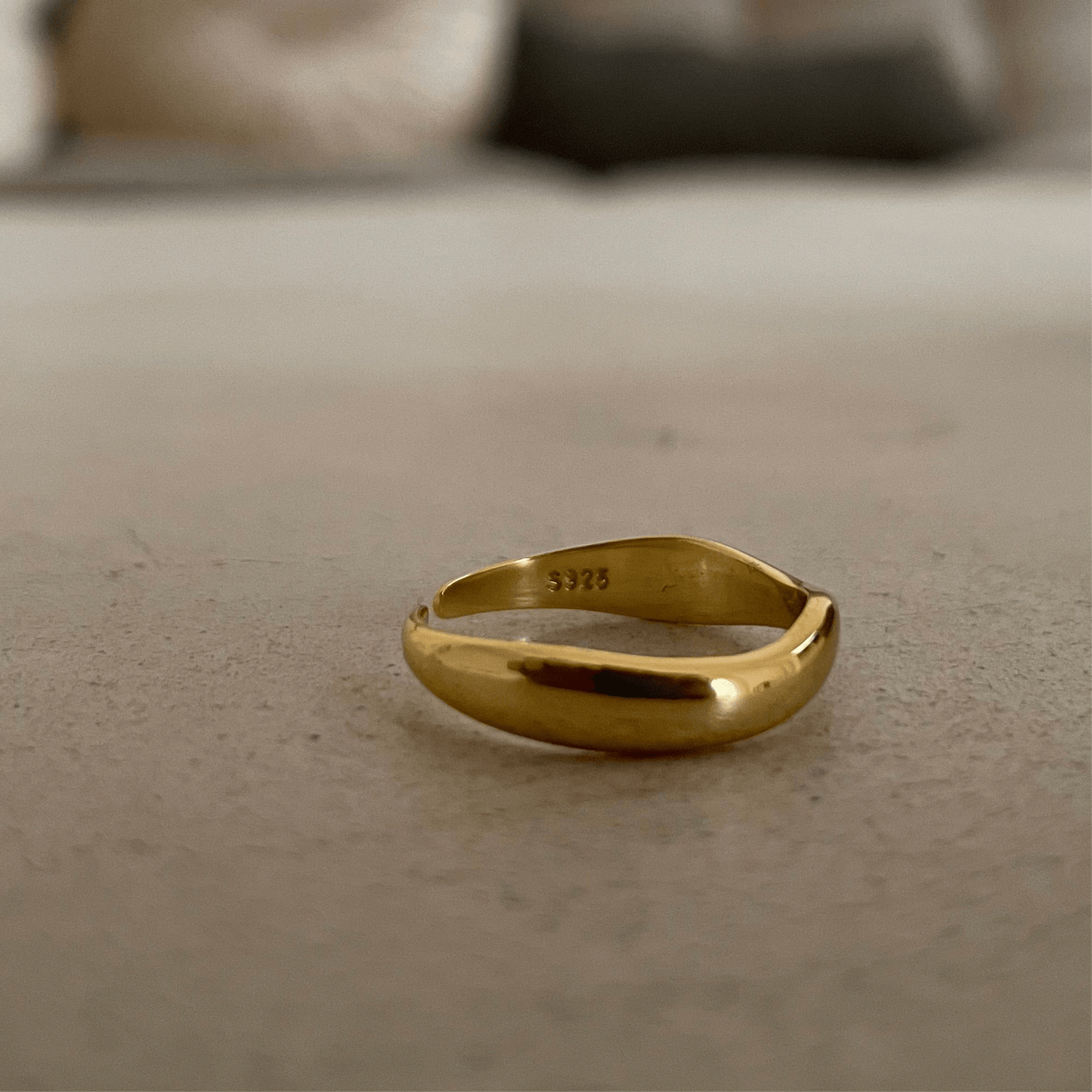 Burski Jewelry Hullám hatású sterling ezüst gyűrű
