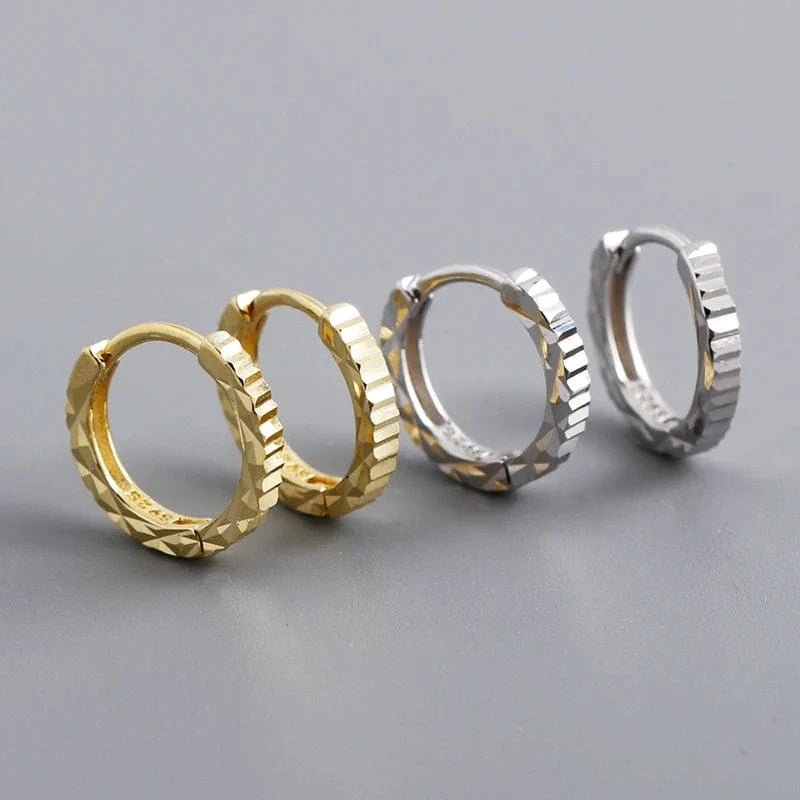 Burski Jewelry Redős sterling ezüst karika-fülbevaló