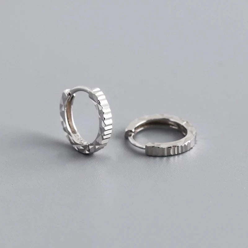 Burski Jewelry Redős sterling ezüst karika-fülbevaló