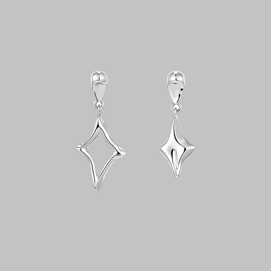 Sterling silver earrings in the shape of a star