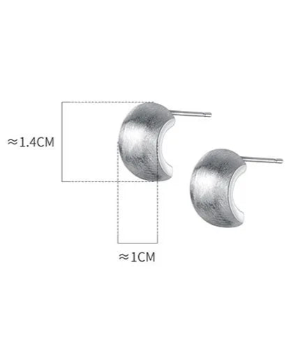 Minimalistische Ohrringe aus Sterlingsilber mit Eiseffekt