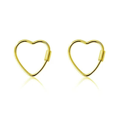 Heart-shaped sterling silver earrings