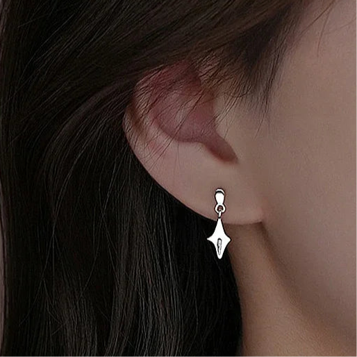 Sterling silver earrings in the shape of a star