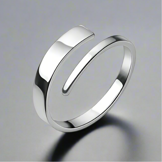 Minimalist Cyrille sterling silver ring