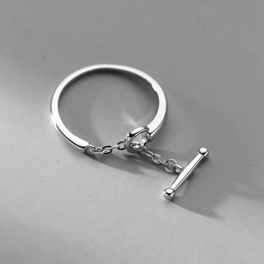 Sterling silver chain ring