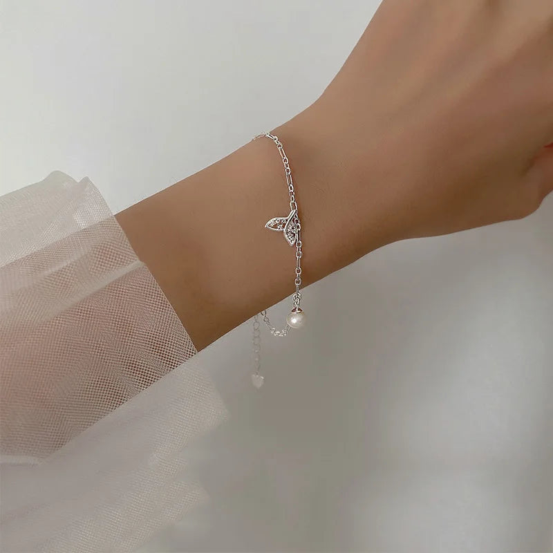 Armband aus Sterlingsilber in Form einer Fischflosse