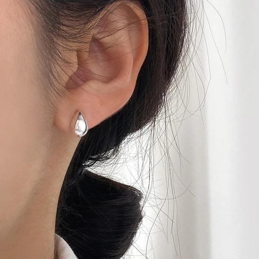 Sterling silver earrings in the shape of a drop of water