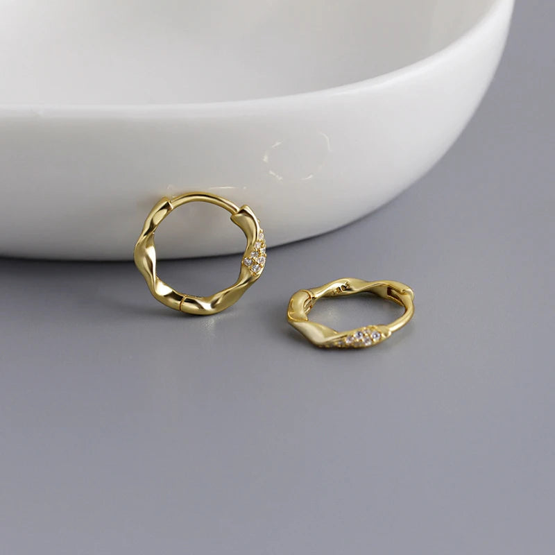 French shape-shifting sterling silver earrings