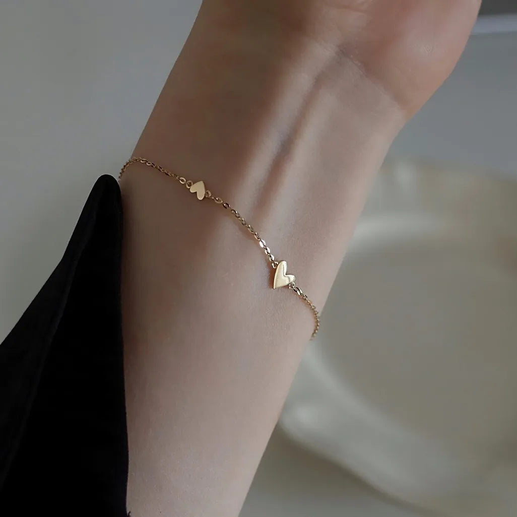 Mini 14K gold-plated sterling silver bracelet with pearls