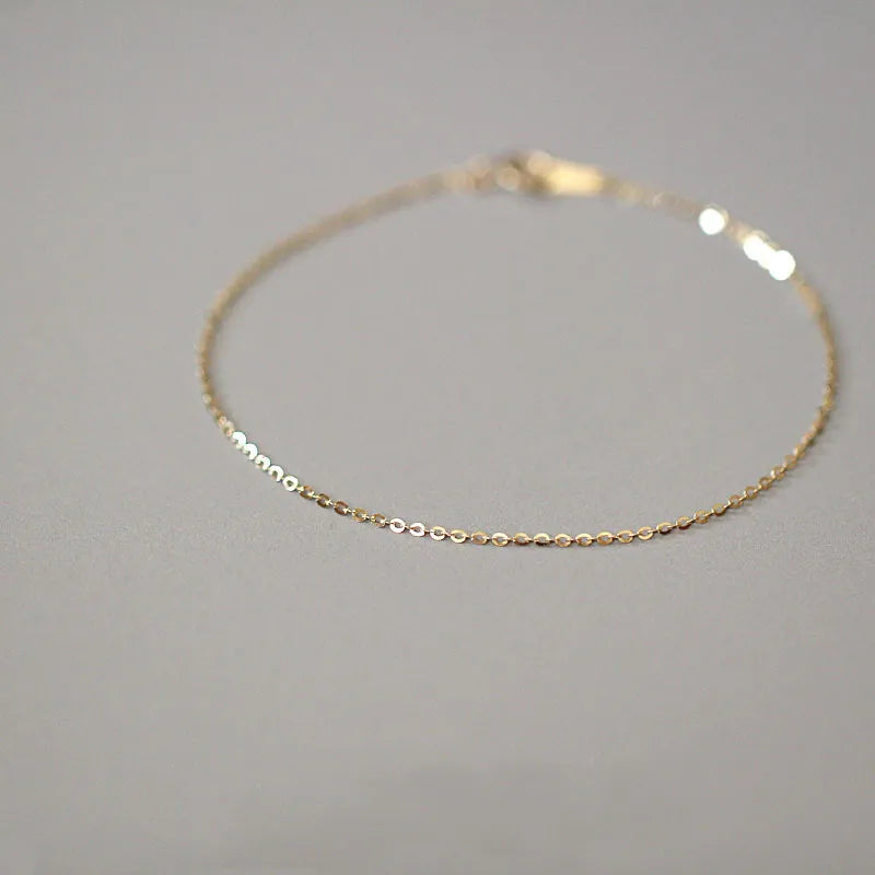 Minimalist gold-plated sterling silver bracelet