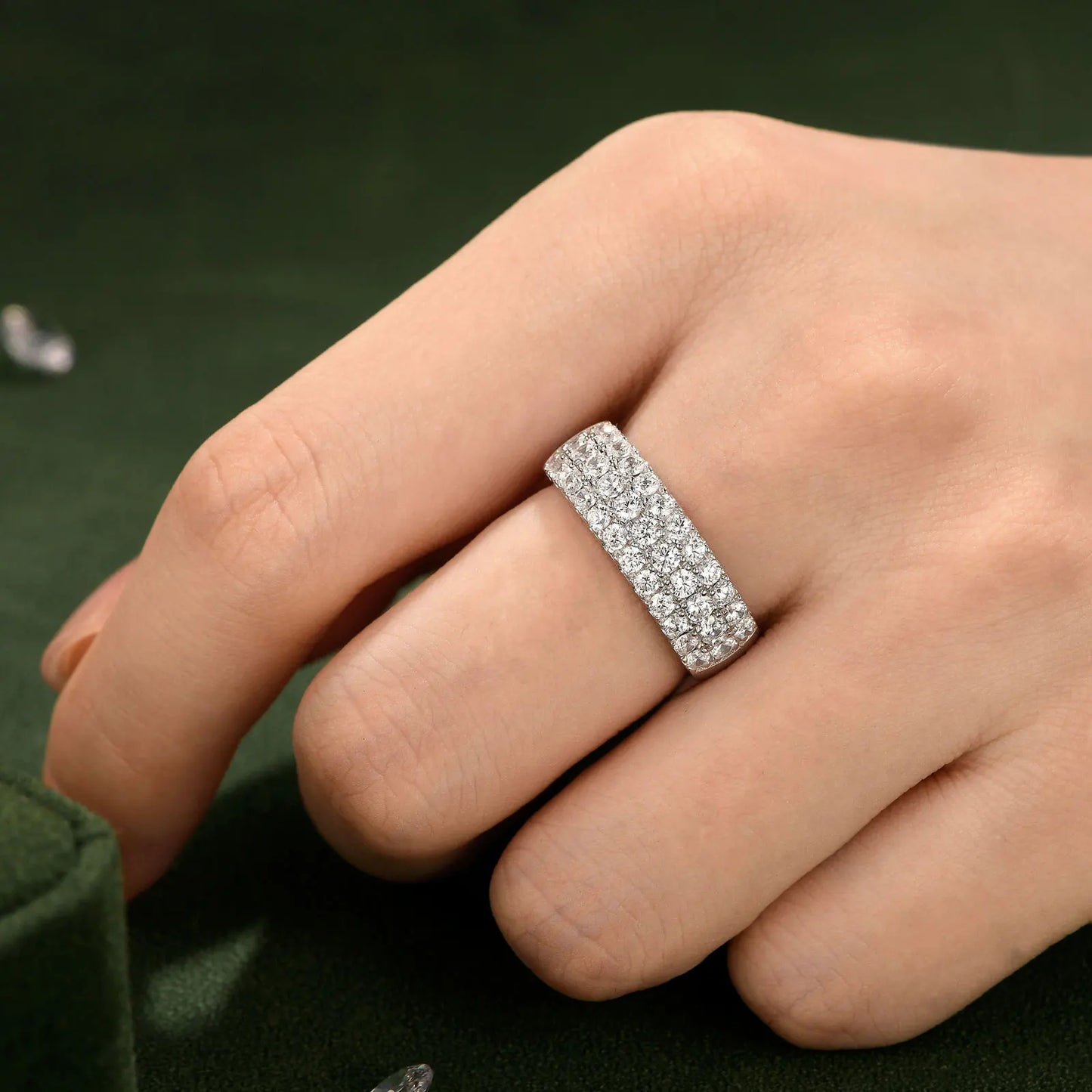 Ring aus Sterlingsilber mit strahlendem Himmel