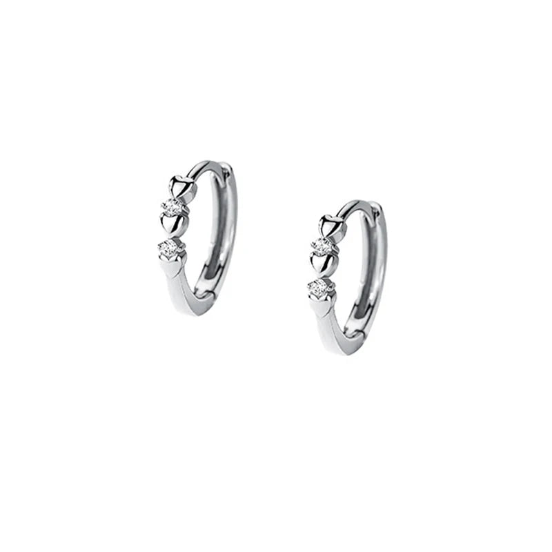 Sterling silver earrings with a special heart pattern