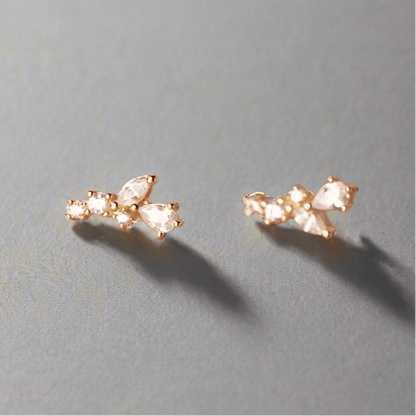 Burski Jewelry Arany Ág formájú különleges sterling ezüst fülbevaló