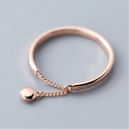 Burski Jewelry Rose Gold Mini láncos sterling ezüst gyűrű