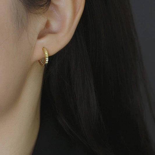 Burski Jewelry Redős sterling ezüst karika-fülbevaló