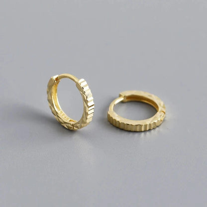 Burski Jewelry Gold Redős sterling ezüst karika-fülbevaló